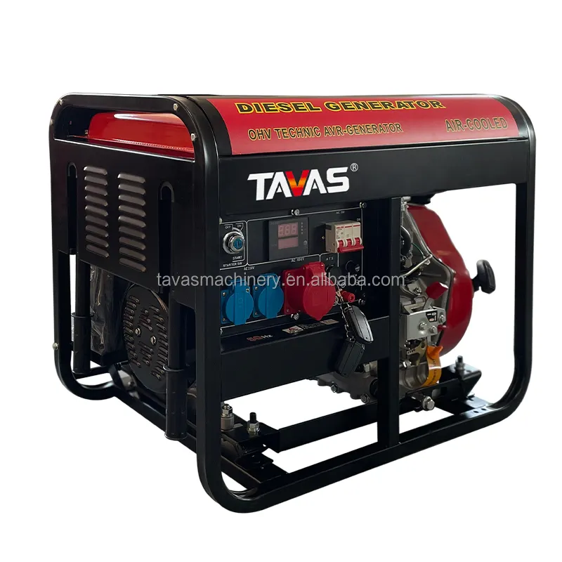 6 kw tavas second hand open single phase 7 kva diesel generator for sale