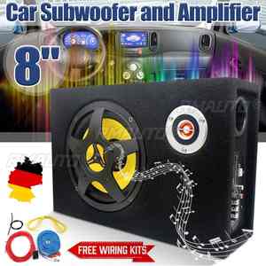 Subwoofer de Audio para Auto de 8 Pulgadas y 480W, Subwoofer Activo Delgado para Debajo del Asiento, Amplificador de Bajos, Altavoz, Amplificador para Auto - Product Image 1