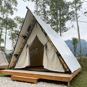 Tenda kayu segitiga Safari luar ruangan 4X5