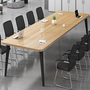 Table de conférence moderne simple extensible en bois massif pour usage commercial pour 16 à 20 personnes - Product Image 4