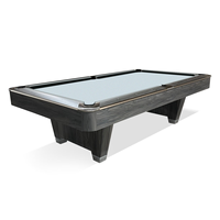 Mesa de Billar Profesional de 9 Pies con Superficie de Pizarra, Equipada con Cojines de Snooker y Billar K55, y Bolsillos para Bolas de PVC y Cuero