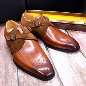 Chaussures Oxford de luxe 2025 grande taille, design personnalisé, vente en gros, décontractées pour hommes, à boucle, formelles, pointues, imperméables et respirantes - Product Image 4
