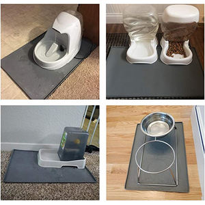 Wasserdichte Tiernahrung matte Rutsch feste Silikon futter-und Wasser hunde katzen matte Silikon-Haustier fütterung matte mit Kanten - Product Image 2