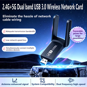 IFA02 1300Mbps WiFi 5 USB3.0 อะแดปเตอร์ไวไฟ ดูอัลแบนด์ 2.4G 5G เสาอากาศรับสัญญาณสูง ดองเกิลเครือข่ายไร้สาย - Product Image 5