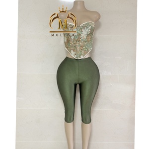 Nuovi pantaloncini estivi da donna Set con stampa <span class=keywords><strong>corsetto</strong></span> <span class=keywords><strong>Crop</strong></span> <span class=keywords><strong>Top</strong></span> e Shorts in 2 pezzi Set di <span class=keywords><strong>corsetto</strong></span> Y2k due pezzi Set abbigliamento donna - Product Image 4