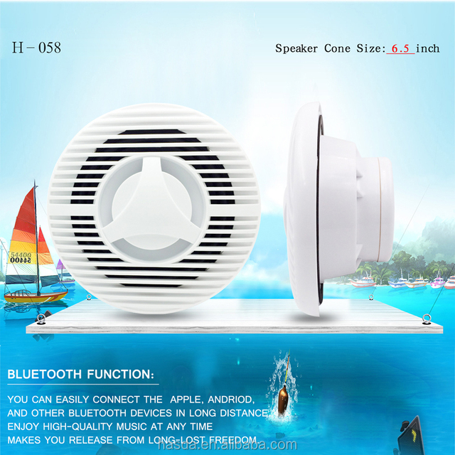 120W 6'' Pair Factory Original FASHION BT 2-WAY Marine Speaker/horn H-058 Waterproof BOAT Outdoor Loudspeaker