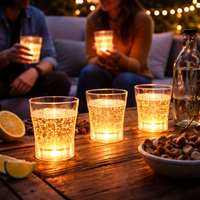 Gobelet lumineux LED innovant pour hôtel, classé IP65, réutilisable, pour fêtes, bars et cocktails