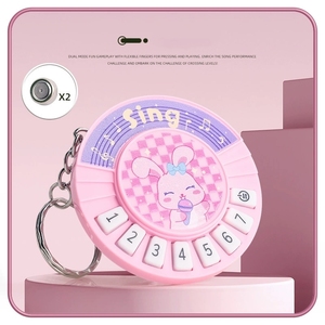 Wholesale Cartoon Mini <b>Keyring</b> Portable 7‑tone Playable Electronic Keyboard Toy For Children Backpack Hanging <b>Charm</b> Gift - Product Image 5