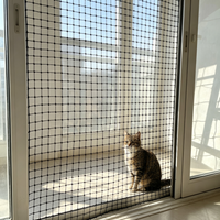 Filet de protection pour chat en fil d'acier, vente en gros directe d'usine, filet de clôture sur mesure pour balcon et fenêtre, sécurité des animaux domestiques