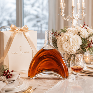 Bouteille en verre à fond incurvé de 700 ml pour brandy blanc, coffret cadeau luxueux XO cognac avec un <span class=keywords><strong>d</strong></span>écanteur pour l'<span class=keywords><strong>a</strong></span>ération du vin - Product Image 1