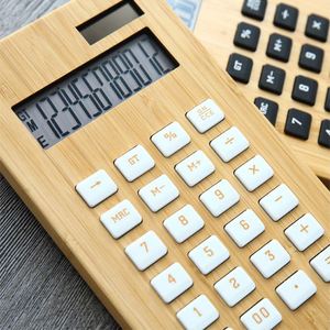 Calcolatrice Solare con Schermo Grande a 12 Cifre in Bambù, Logo Personalizzabile, per Studenti, Finanza, Ufficio e Studio - Product Image 3