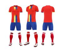 Ensemble Maillot et Short de Football Personnalisé pour Homme Adulte – 100% Polyester, Col Montant, Séchage Rapide, Respirant, Prêt-à-Porter, Impression Numérique Directe