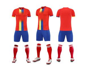 Completo da <span class=keywords><strong>Calcio</strong></span> Estivo Personalizzato <span class=keywords><strong>per</strong></span> Uomo Adulto, Maglia e Pantaloncini 100% Poliestere, Colletto Alto, Asciugatura Rapida, Traspirante, Pronto all'Uso, Stampa Digitale Diretta - Product Image 3