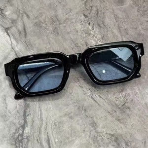 Gafas de sol cuadradas azules a la moda para mujeres y hombres, lentes transparentes de diseñador de lujo Retro, gafas de sol, gafas rectangulares - Product Image 2