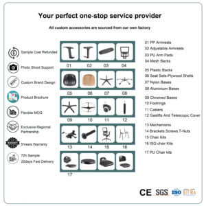 Silla de Oficina Ergonómica Ajustable, Silla de Malla para el Hogar, Silla de Oficina Ejecutiva Giratoria Moderna, Cómoda y de Lujo - Product Image 3