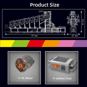 Moule King 26006 2520PCS Creative Serie Rainbow Tension Bridge Building Block Model Technical Educational Toy Festival Gift - Product Image 5