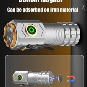 Mini linterna portátil ultrabrillante, linterna recargable 18500 con imán, potente linterna LED impermeable para emergencias y acampada - Product Image 5