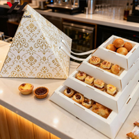 Boîtes à desserts de style pyramide, boîtes à biscuits, bonbons, gâteaux, boîtes en papier avec logo personnalisé