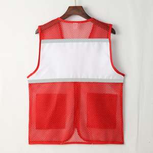 Gilet de travail en polyester sans manches respirant personnalisable Conception de sécurité réfléchissante pour le travail bénévole Activités de groupe de supermarché - Product Image 5