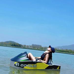 Bateau électrique 52kw/h 18kw 75Ah Speedboat Mini Rush Wave Boat pour adulte Karting Sports nautiques Jet Pêche Petit Jet Moto Racing - Product Image 3