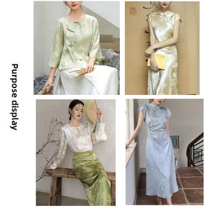 100% шелковая ткань, весенне-летняя коллекция, слегка эластичные, в китайском стиле, драпированные чонсам, юбка для лица лошади, брюки, платикодон - Product Image 4