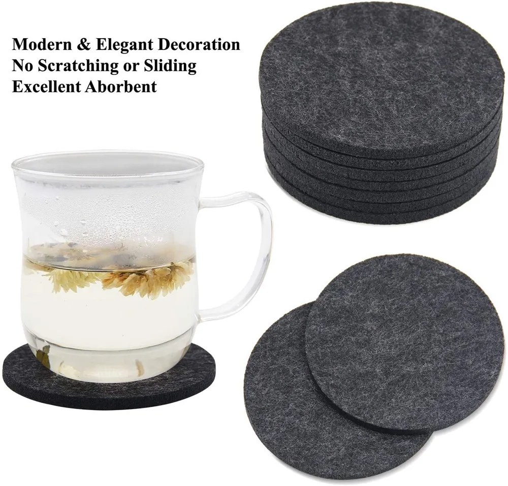 wholesale customized shape body Polyester Felt cup Coaster with holde