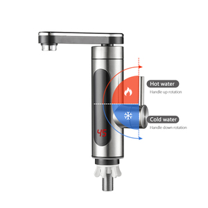 Grifo <span class=keywords><strong>de</strong></span> calefacción sin tanque <span class=keywords><strong>de</strong></span> doble uso para agua fría y caliente <span class=keywords><strong>de</strong></span> Material SS, grifo eléctrico con caño giratorio para cocina y baño - Product Image 3