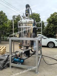 خلاط سائل صغير من الفولاذ المقاوم للصدأ VBJX لصناعة الصابون السائل ومستحضرات التجميل، خلاط عالي القص مع خزان خلط وآلة صنع - Product Image 2