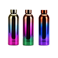 Botella de Agua de Acero Inoxidable con Aislamiento Térmico de Doble Pared y Boca Pequeña, Acabado Mate, para Viajes, Deportes al Aire Libre, OEM/ODM