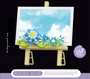 Mattoncini Decorativi Floreali Rosa Pastello |   Dipinto di un bouquet di fiori primaverili |   Kit Creativi Fai-da-Te per Ragazze e Artisti - Product Image 2