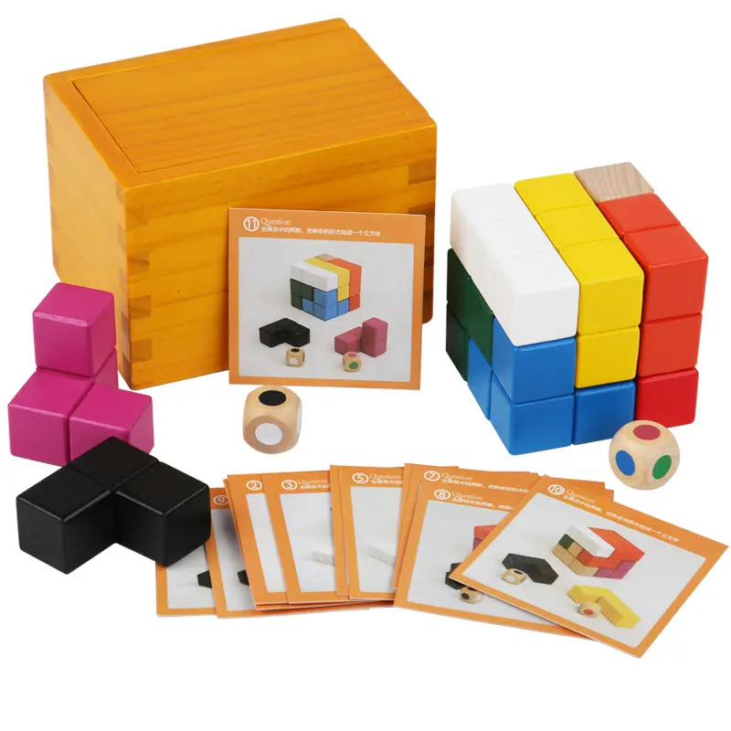 2024 JUGUETES DE MADERA PUZZLE JUEGO DE LÓGICA JUEGO DE MESA DE PENSAR 3D PUZZLES CUBO JUGUETES EDUCATIVOS PARA NIÑOS JUGUETES INTELIGENTES