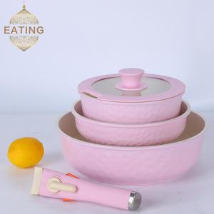 Batterie de cuisine élégante en céramique, ensemble de casseroles et poêles, batterie de cuisine à induction antiadhésive et non toxique - Product Image 3