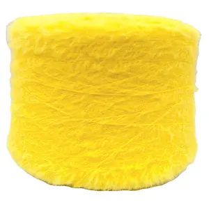 Dyed 13NM Furry 1.3cm Nylon Eyelash Feather Yarn Imitate Mink Fancy Yarn For Sweaters