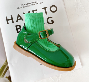 Chaussures habillées pour bébé de haute qualité en cuir vert avec fermeture auto-agrippante pour mariage, fête et cérémonie - Product Image 5