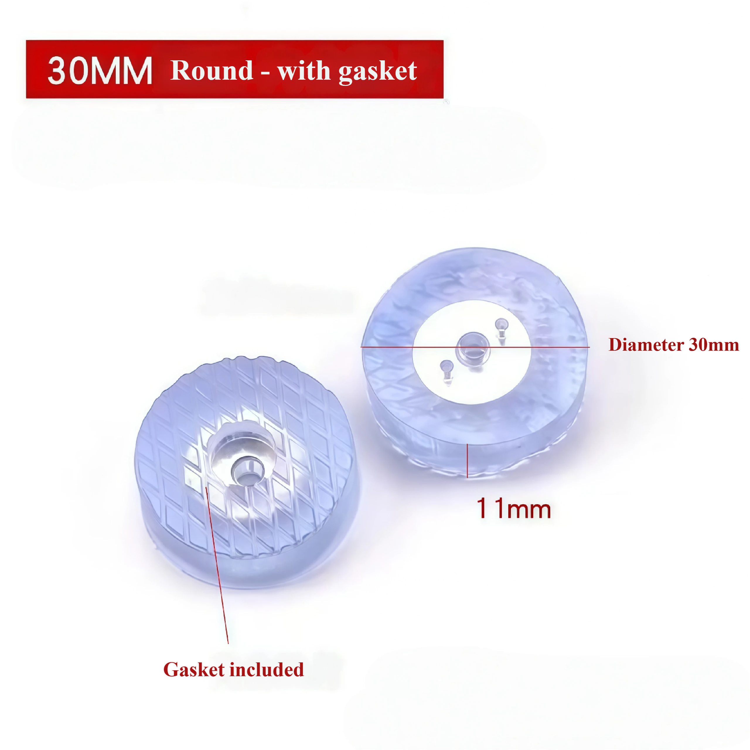 30mm bleu transparent