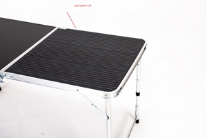 Mesa plegable 100W 12 voltios Panel solar plegable 23% Eficiencia para computadora portátil Smartphone con 5V USB 18V DC Salida para acampar - Product Image 5