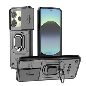 Nouvelle coque de téléphone en TPU+PC avec anneau magnétique rotatif à 360 degrés et clapet coulissant pour Xiaomi 15T 14T 14 Pro/14 Ultra/Poco F6 F7 X7 Pro - Product Image 1