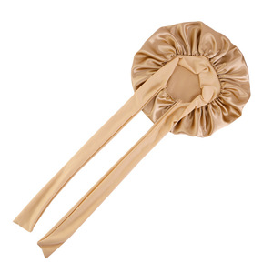 Bán chạy nhất Chất lượng cao lụa nắp ca-pô với dài đàn hồi Tie kích thước lớn chăm sóc tóc ngủ cap Home sử dụng satin nắp ca-pô Homme - Product Image 5