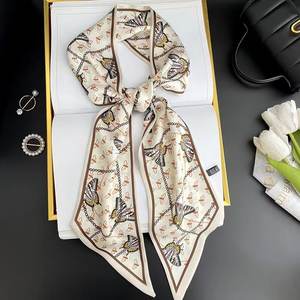 Écharpe d'été pour femmes à la mode et élégante pour <span class=keywords><strong>Amazon</strong></span> Best-seller Bandeau <span class=keywords><strong>en</strong></span> polyester avec nœuds élégants et lettres imprimées - Product Image 4