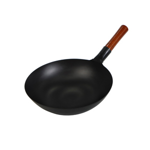 <span class=keywords><strong>Wok</strong></span> de <span class=keywords><strong>Pékin</strong></span> sans revêtement chimique, léger, commercial, fin, antiadhésif, en acier au carbone, compatible avec les cuisinières à induction - Product Image 1