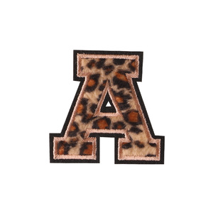 New 6Cm Leopard In Dán Lông Thư Thêu Sắt Trên Các Bản Vá Lỗi Chenille Chữ Các Bản Vá Lỗi Làm bằng Vải - Product Image 1
