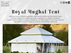 Top Exclusive Portable Folding White Canvas Mughal <b>Tent</b> Vintage Detachable Pipe Drape Model Modern Classic Style <b>for</b> Events - Product Image 3