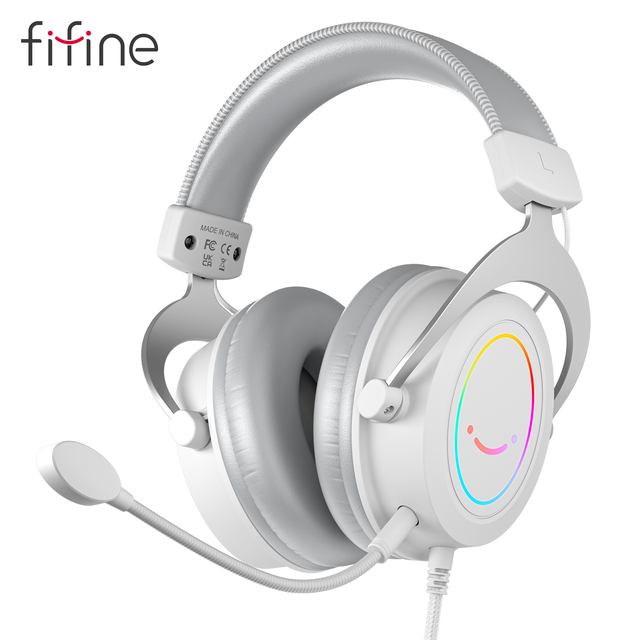 For H3 Gaming Over-Ear Headset RGB Wired with Dynamic Drivers Noise Cancelling for PC/DJ Use
