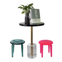Table d'appoint en Lucite Perspex sur mesure pour salon, Table basse en acrylique, Console