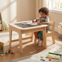 Table d'activités sensorielles en bambou pour enfants, table de jeu Montessori en bois pour tout-petits avec bacs de rangement, vente en gros pour enfants, logo personnalisé OEM