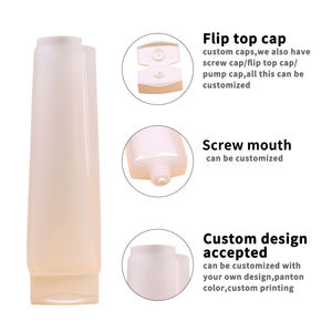 Tube à double compartiment en forme de pétale personnalisé avec bouchon à vis pour usage cosmétique - Stockage de crème - Product Image 6