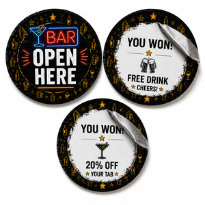 Factory Price Free Design Instant Peel off Tickets One Window Round Pull Tabs Bar Theme Break Open Tickets - Product Image 3