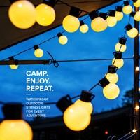 Luces de Bistró de Haz de 360 Grados con Luces de Patio para Exteriores y Modos de Color RGBIC para Decoración de Cafeterías y Patios