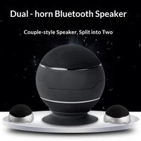 BT2026 Enceinte sans fil mini double séparable 2-en-1, Audio portable BT V6.0, Appairage TWS, Appel mains libres pour usage domestique et extérieur