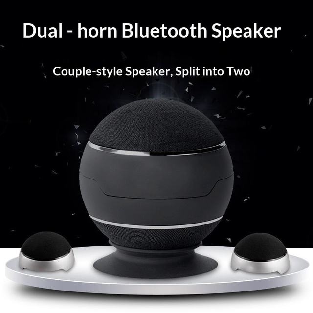 BT2026 2 in 1 Split Dual Mini Wireless Speaker, BT V6.0 Portable Audio, TWS Pairing, Hands Free Call for Home Outdoor Use